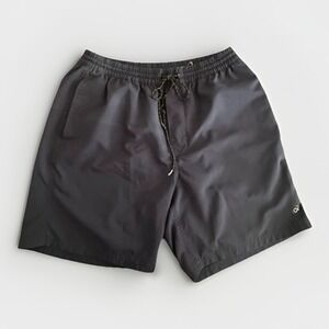 Outerknown Nomadic Volley Men L Shorts Swim Trunks Navy Elastic Waist Drawstring